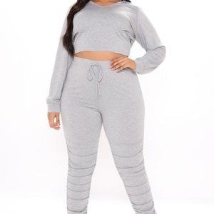 Fashion Nova Style Up Ruched Legging Set